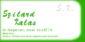 szilard kalas business card